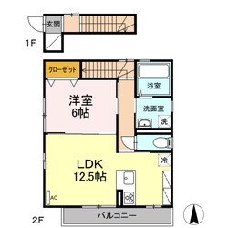 ローズコート北金田の物件間取画像